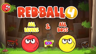 Red Ball 4 Golden Ball Vs Red Ball with All Levels All Boss Full Gameplay