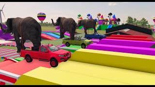 TRANSPORTING OF COLORS POLICE PICKUP CAR LIZARDS 2017 VW BMW DACIA FARMING SIMULATOR 22 GAMEPLAY 2