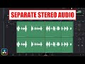 Separate stereo audio  left  right channel into 2 different tracks  davinci resolve tutorial