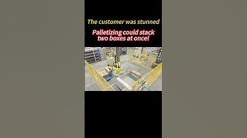 MIND-BLOWN! This robot stacks TWO boxes at once! 😱 #robotics #automation