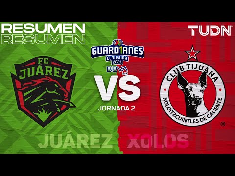 Resumen | FC Juárez vs Xolos | Torneo Guard1anes 2021 BBVA MX - J2 | TUDN