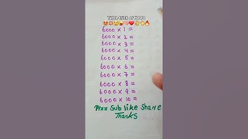 Multiplication table trick of 6000🤩🧠❤ #maths #multiplication #table #mathstricks #tabletrick #foryou