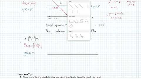 3a.3: Solving Absolute Value Equations Graphically Examples