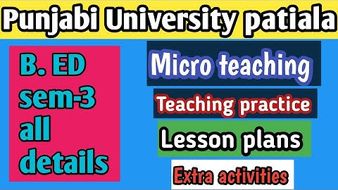 Punjabi University patiala b.ed sem-3 details in Punjabi