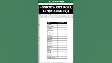 Excel ProTrick How to Sort Data by Text Length in Excel using SORTBY Function