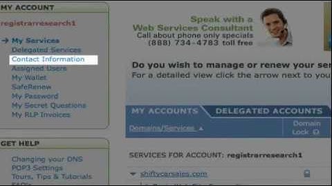 Transfer domain from Register.com to InterServer