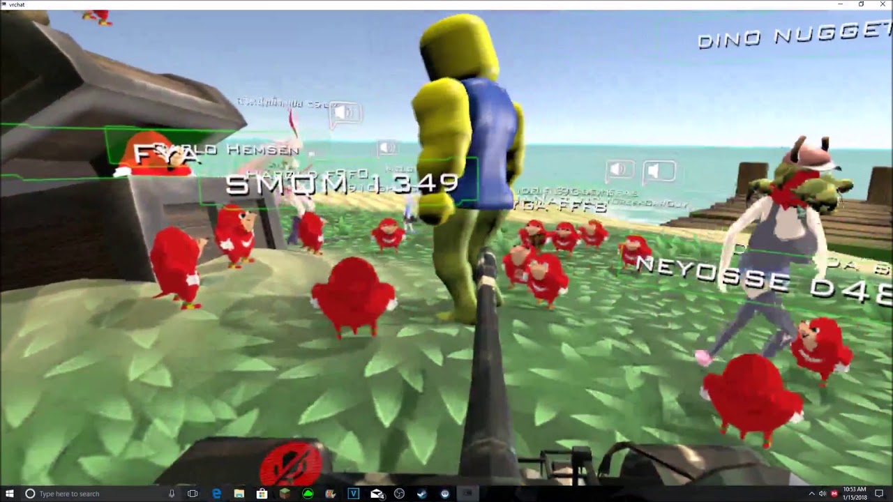 Ugandan Knuckles Tribe Attacks A Roblox Man Vrchat Youtube