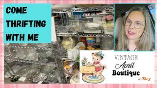 Shop with me for thrifted goodies for my Etsy store