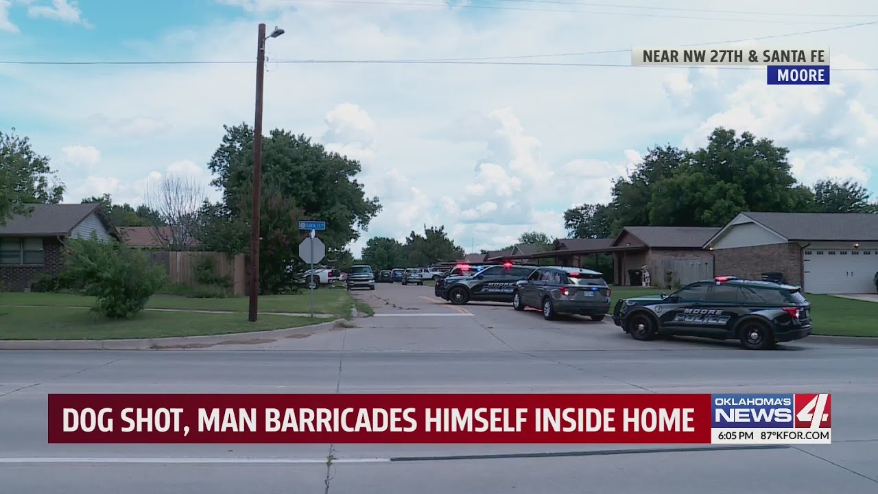 Dog shot, man barricades himself inside home - YouTube