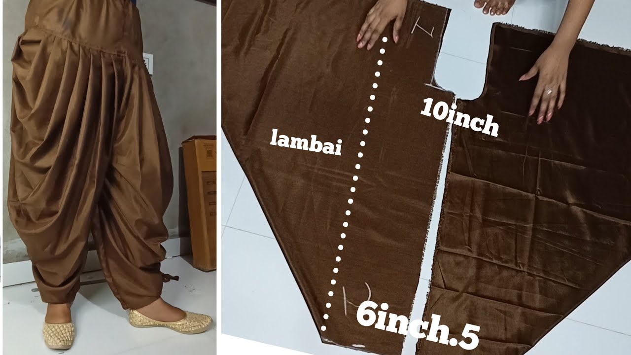 इतना ज्यादा घना धोती सलवार बस 2 मीटर के कपड़े में, dhoti Salwar cutting,dhoti salwar stitching