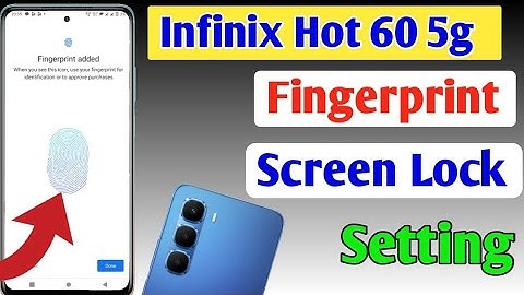 Infinix hot 60 5g me fingerprint screen lock | How to set fingerprint screen lock Infinix hot 60 5g
