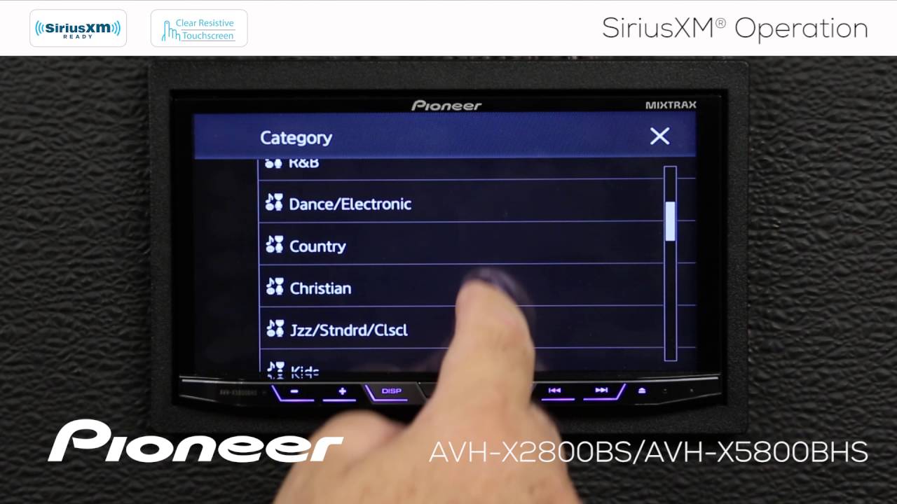 How To AVHX2800BS SiriusXM Operation YouTube