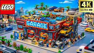 I Buit a GIANT Automatic LEGO Car Garage! | Lego Funny Experiment