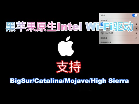 OC引导黑苹果Intel无线网卡驱动原生Wi-Fi方式，支持Big Sur/Catalina/Mojave/High Sierra，告别USB外接网卡#KUMI分享