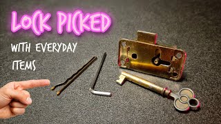 How to pick a cabinet lock with homemade tools