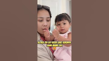 teh lily pamer kuku cantiknya sama mama gigi 😍😍 #rayyanza #raffiahmad #rafathar #babylily #ytshorts
