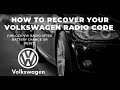 How to Recover Your Volkswagen Radio Code [Unlock VW Radio After Battery Change or Reset]