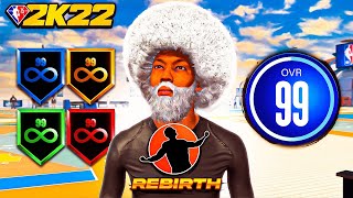 FIRST 99 REBIRTH BUILD IS a GLITCH on NBA2K22 BEST BUILD in NBA 2K22 for OFFENSE