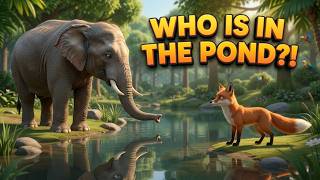 Who is Hiding in the Pond? 🦊🐘 - Panchatantra Moral Story for Kids