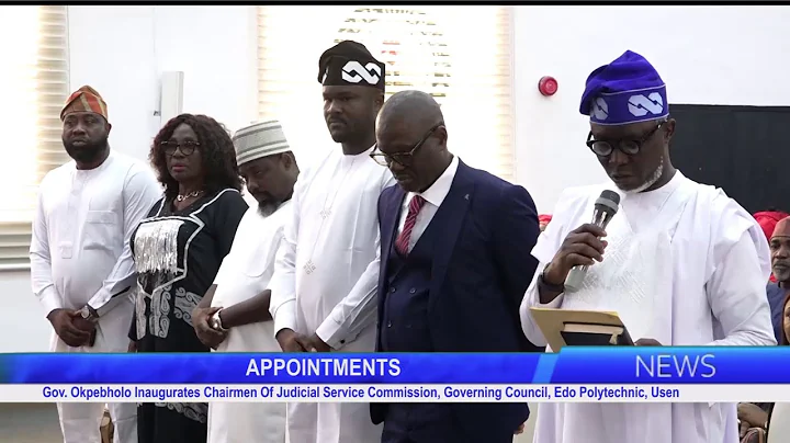 Okpebholo Inaugurates Chairmen Of Judicial Service Commission, Governing Council, Edo Poly, Usen