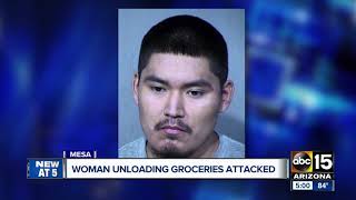 Woman unloading groceries attacked in Mesa