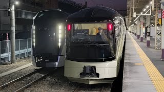 [フル点ハイビームで発車！電笛あり]構回9M E353系 S103編成 特急あずさ9号松本行の送り込み回送 回送列車が電笛を鳴らして甲府駅4番線を発車するシーン