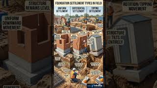 Why Building Cracks? Uniform Settlement vs Differential Settlement vs Tilting Settlement #shots
