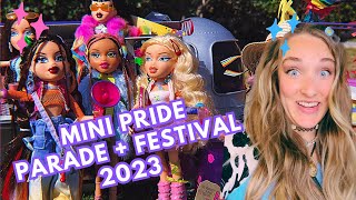 The Moody Bratz Miniature Pride Parade 2023 + Mini Pride Festival Diorama Set Up w/20+ Doll Restyles
