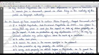 Code of Criminal Procedure 1973 Sec 93-94 I Issue of Search Warrant