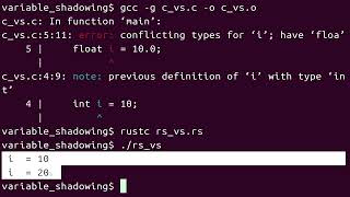 Rust for C Engineers -  Chapter 2.9 | Variable Shadowing
