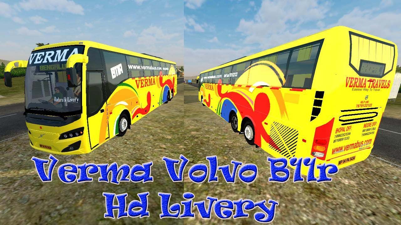 Verma Volvo B11r HD 4K Livery For Bussid Gameplay | Volvo | #bussid