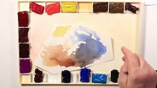 Traditional vs Digital Watercolors - Mixing Grays - Part 1