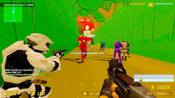 Counter Strike Source - Zombie Escape mod online gameplay on Shroom Forest 3 map