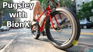 Surly Pugsley with BionX - Electric fat bike! Video