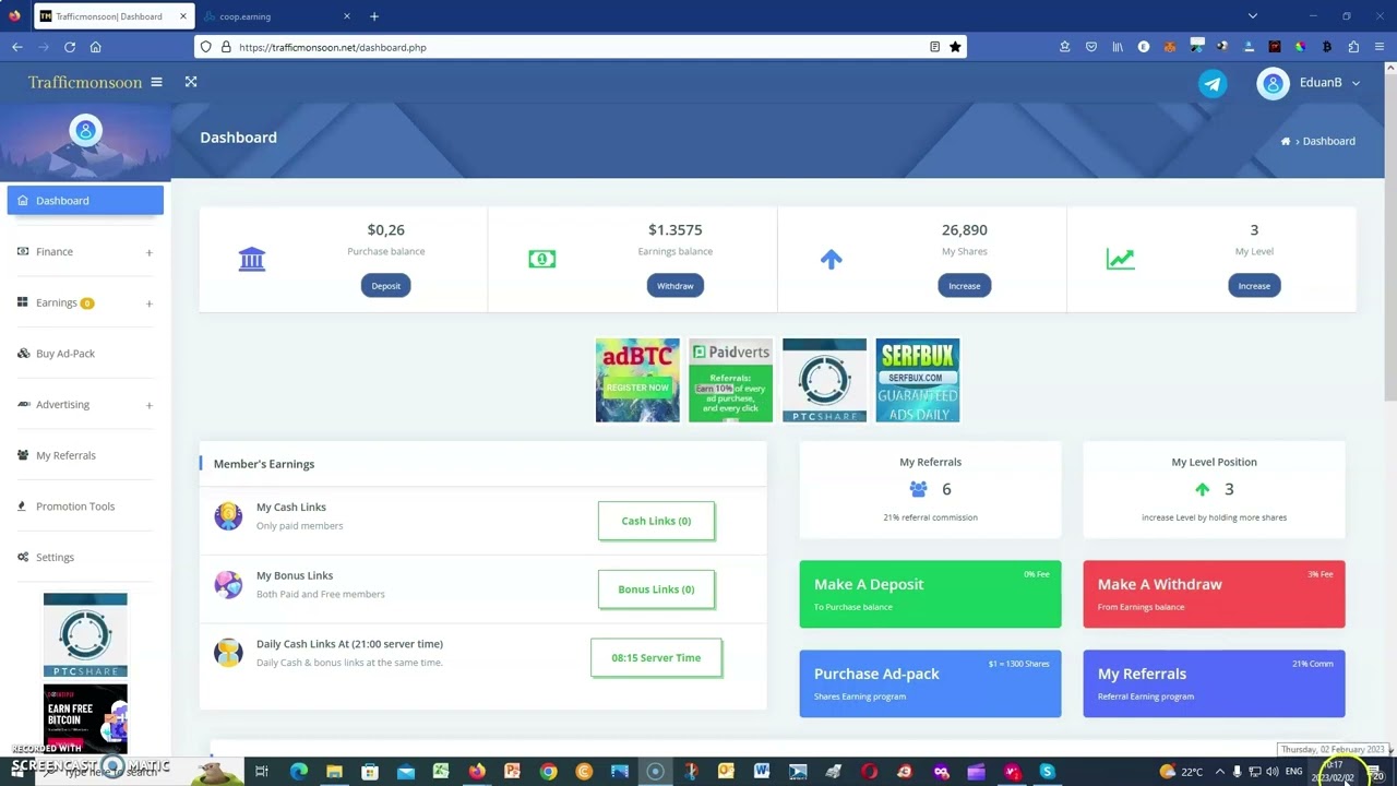 Trafficmonsoon Payment Request -- RevShare or Traffic Exchange?!