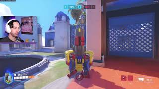 Spawncamping with Bastion ult halfway across the map | Overwatch 2