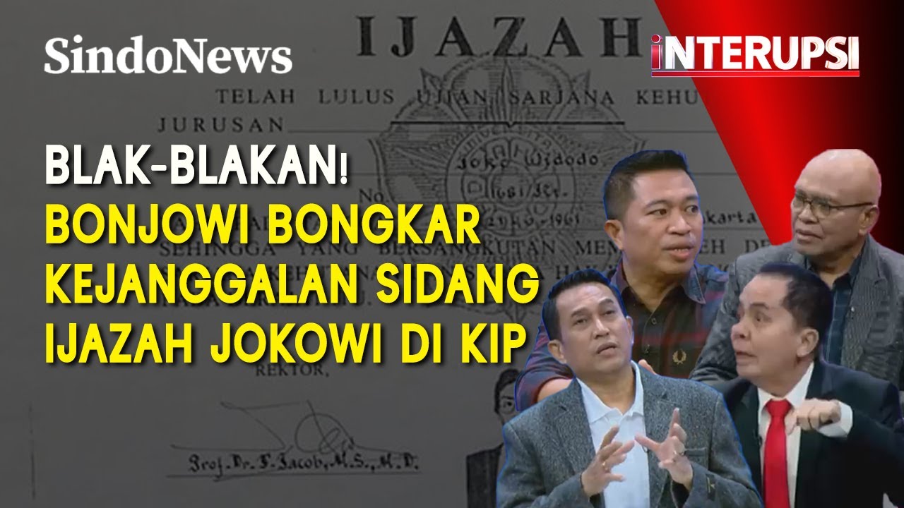 [FULL] BLAK-BLAKAN! BONJOWI BONGKAR KEJANGGALAN SIDANG IJAZAH JOKOWI DI KIP | INTERUPSI