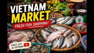 Inside a Traditional Vietnamese Market Fresh Fish & Daily Life | Peaceful Garden Diary