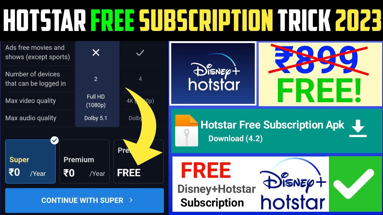 How To Get Free Disney  Hotstar Subscription  Disney Hotstar Subscription Free 2024