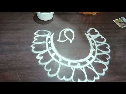 Sankranthi Rangoli🌺 Easy Rangoli designs🌻 Simple Lotus Design Rangoli 🌺#rangoli #muggulu #viralvideo