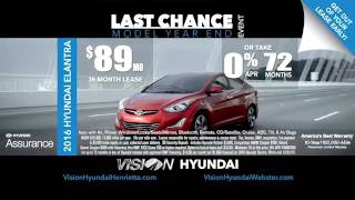 Vision Hyundai Webster/Henrietta Last Chance Sales Event!