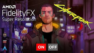 Cyberpunk 2077 | FidelityFX Super Resolution on Linux | RX 6700XT | FSR