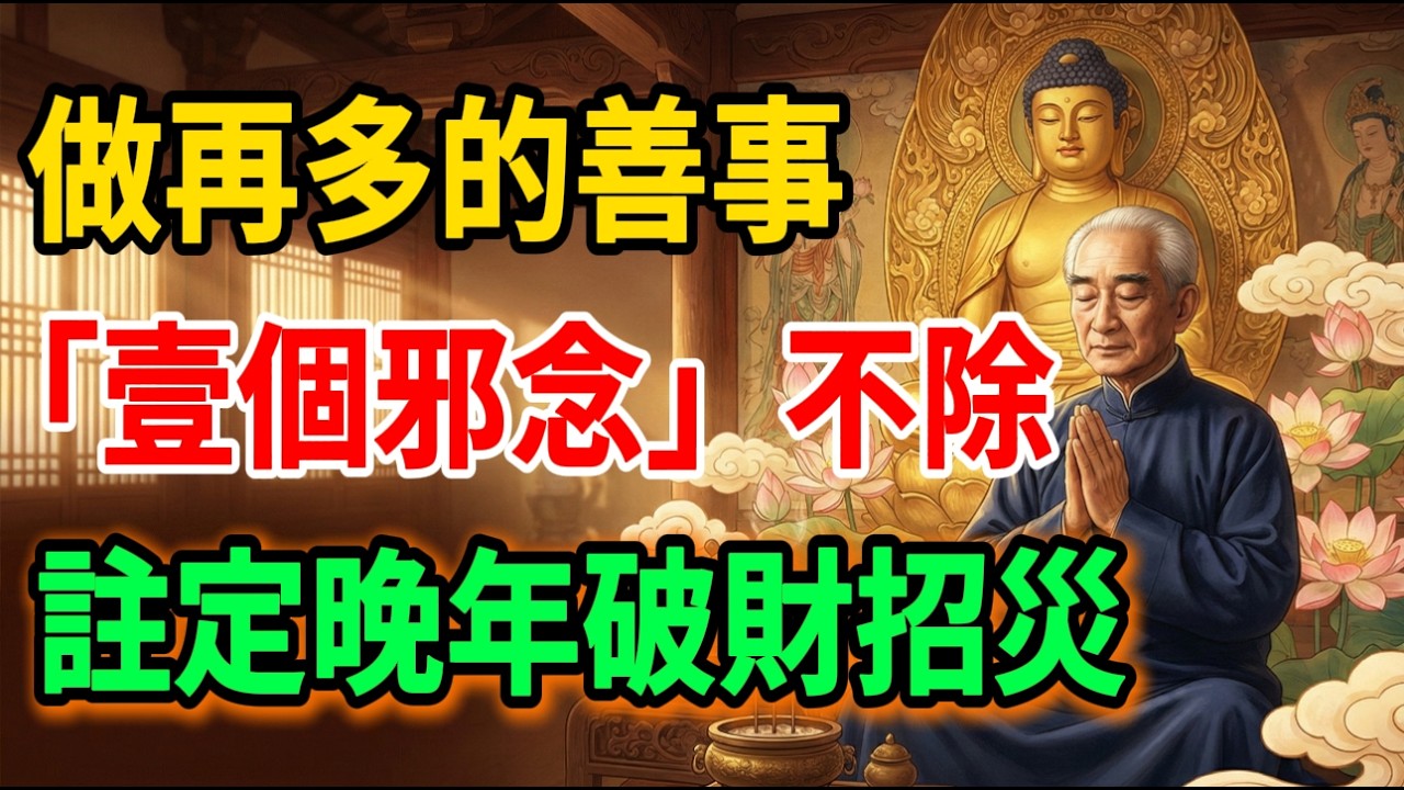 南懷瑾：做再多善事，這「一個邪念」不除，注定晚年破財招災！#南懷瑾 #佛學 #因果 #佛學知識 #佛法智慧 #佛教文化 #佛教 #佛家 #佛法 #修心修行 #南無阿彌陀佛