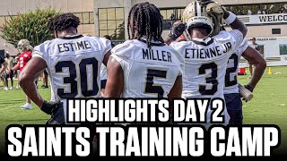 NEW ORLEANS SAINTS TRAINING CAMP DAY 2 HIGHLIGHTS 