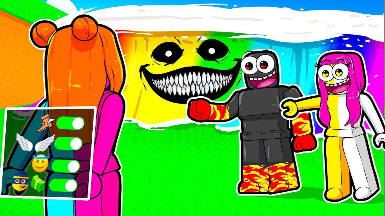 Usei HACKS no Fuja do TSUNAMI para BRAINROTS no Roblox