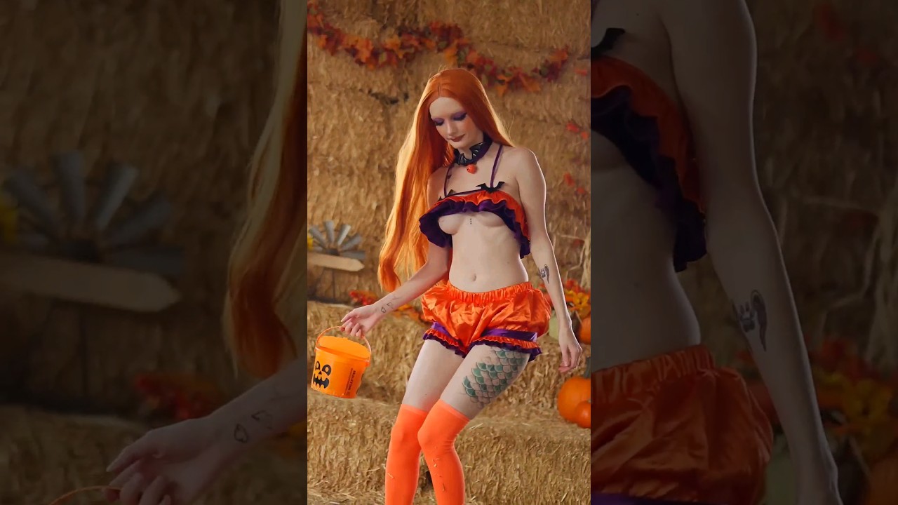 @linzzbinz511 as #PumpkinGirl #Halloween #Halloween2023 #HappyHalloween #Pumpkin #Costume #Cosplay