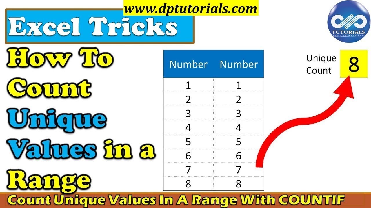 excel-trick-how-to-count-unique-values-in-a-range-with-countif-in-excel-dptutorials-youtube