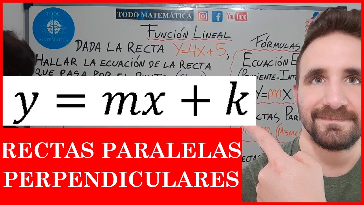 Rectas PARALELAS y PERPENDICULARES. Función lineal. [EJEMPLOS] - YouTube