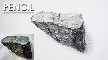 How to Draw A Rock in Pencil | shading details