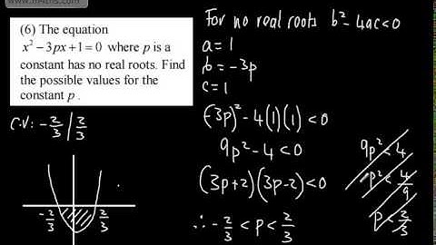 Core 1 - Discriminant 2 - A range of questions on Quadratic Equations AS A Level Maths Edexcel OCR